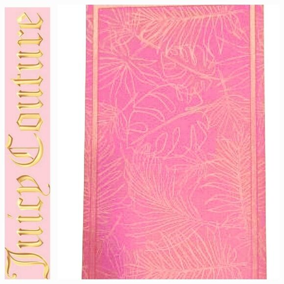 Juicy Couture Home Palm Tree Oversized Jacquard Beach Towel - Picture 1 of 6